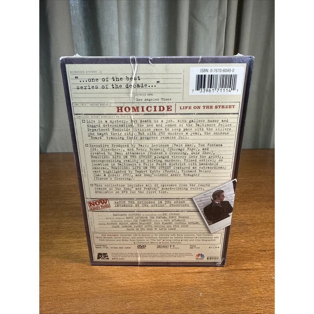 Homicide: Life on the Street - Complete Fourth Season 4 (DVD, 2004, 6-Disc Set) - Picture 4 of 6